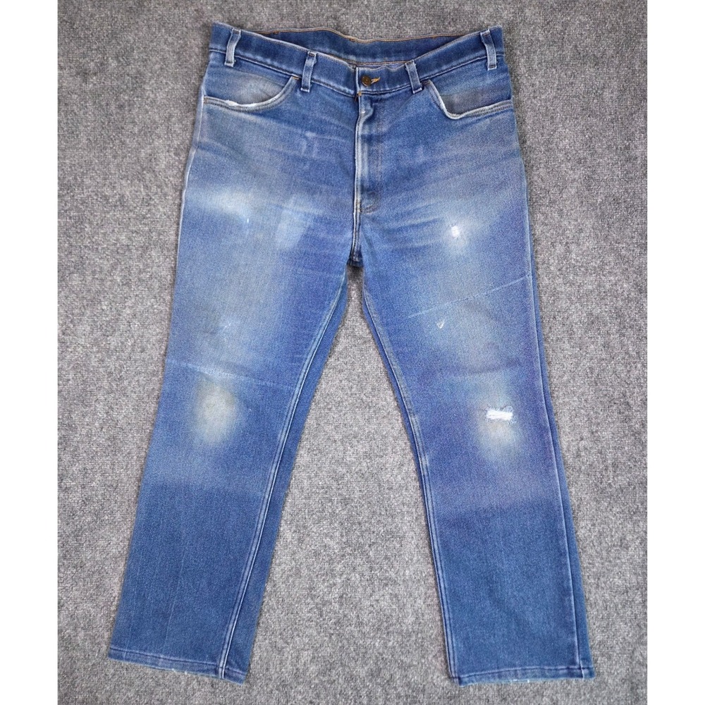 Vintage Levi's For Men Skosh Jeans 38x31 Blue Made in USA Stretch Denim